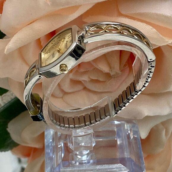 Gruen Precision Diamond Accented Dial Tonneau Case Watch with Stretch Band - Picture 6 of 12